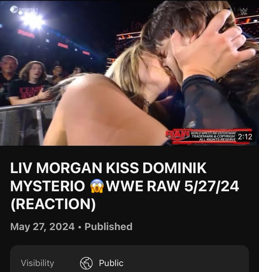 LIV MORGAN KISS DOMINIK MYSTERIO 😱WWE RAW 5/27/24 (REACTION)
youtu.be/sxCHTcSiOjk

#livmorgan #dominikmysterio #kiss #kissed #beckylynch #rhearipley #judgmentday #finnbalor #jdmcdonagh #damianpriest #braunstrowman #WWERaw #wwe