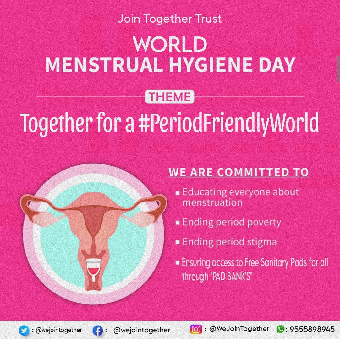 #Menstruation is not a dirty word. Let's talk about it!
#Menstrualhealth is a #humanright. Yet, menstruation can result in discrimination, stigma & exclusion against women & girls.
And we're trying our best to break this. Let's break the #stigma ❤️😊
 
@MHDay28May
