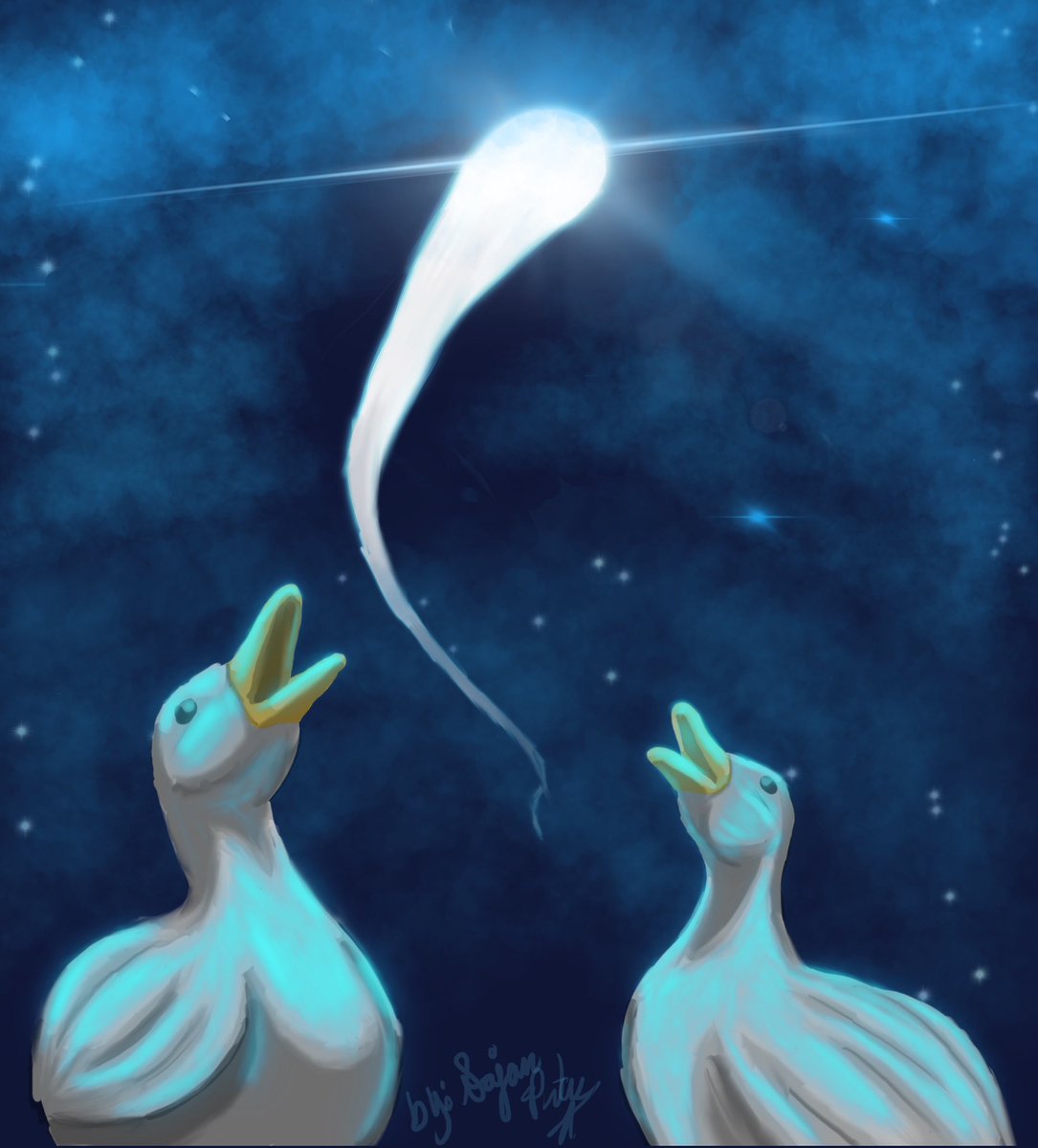 How lucky these ducks were to witness something so awe inspiring
#meteorducks