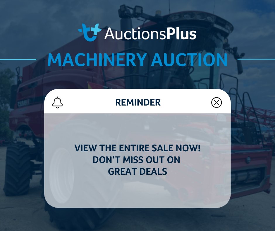 Machinery Auction ENDING Soon!

MILLER & JAMES MAY MULTI-VENDOR CLEARING SALE, RIVERINA NSW
auctionsplus.com.au/auctions/machi…

Browse & Bid on lots today  😀

#AuctionsPlus #AgMachinery #EndingSoon