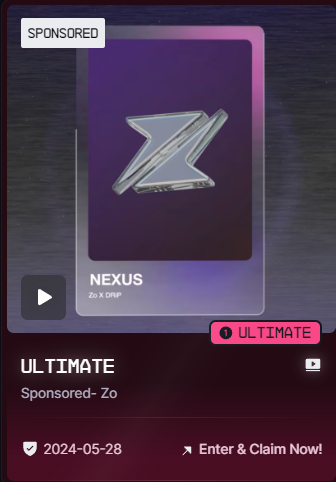 xsiopsx's tweet photo. @joinzo @drip_haus Just claimed the collectible and its my first ultimate ! LFG

#ZoxDriP https://t.co/i9XdJ3Wis0