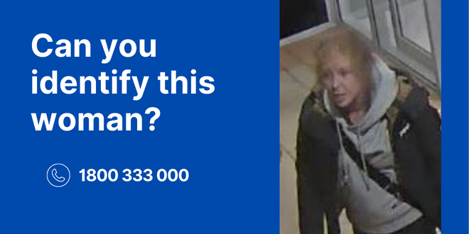 ACT Policing is seeking to identify a woman involved in an alleged assault that occurred at South Point Tuggeranong about 5.30pm on Saturday, 11 May. Contact Crime Stoppers with any information. Full details: bit.ly/453wmQv
