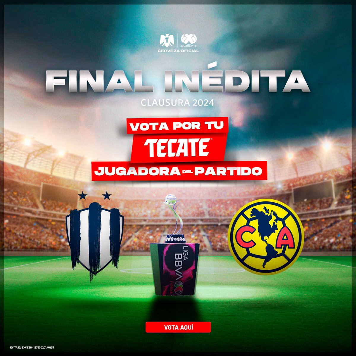 🔵¡TÚ DECIDES! 🤩 Elige a la #TecateJugadoraDelPartido de la Gran Final 🏆 Vota Aquí: bit.ly/3R1u6ne @CervezaTecate