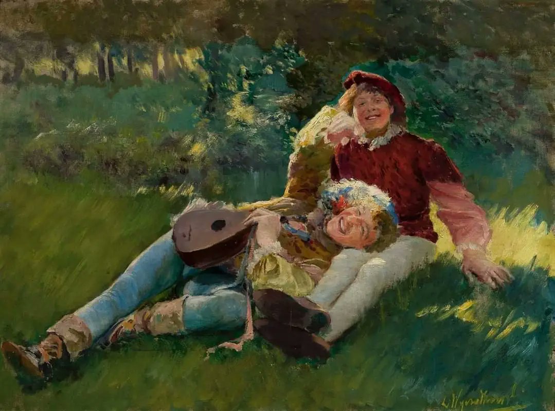 Dzień dobry Państwu ☀️ Leon Wyczółkowski (1852-1936), Wesołe pacholęta, ok. 1891 olej na płótnie Muzeum Narodowe w Warszawie