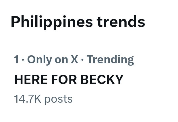 We are #1 in the Philippines ❤️🇵🇭 

HERE FOR BECKY
#LOV4beckysangels
#beckysangels