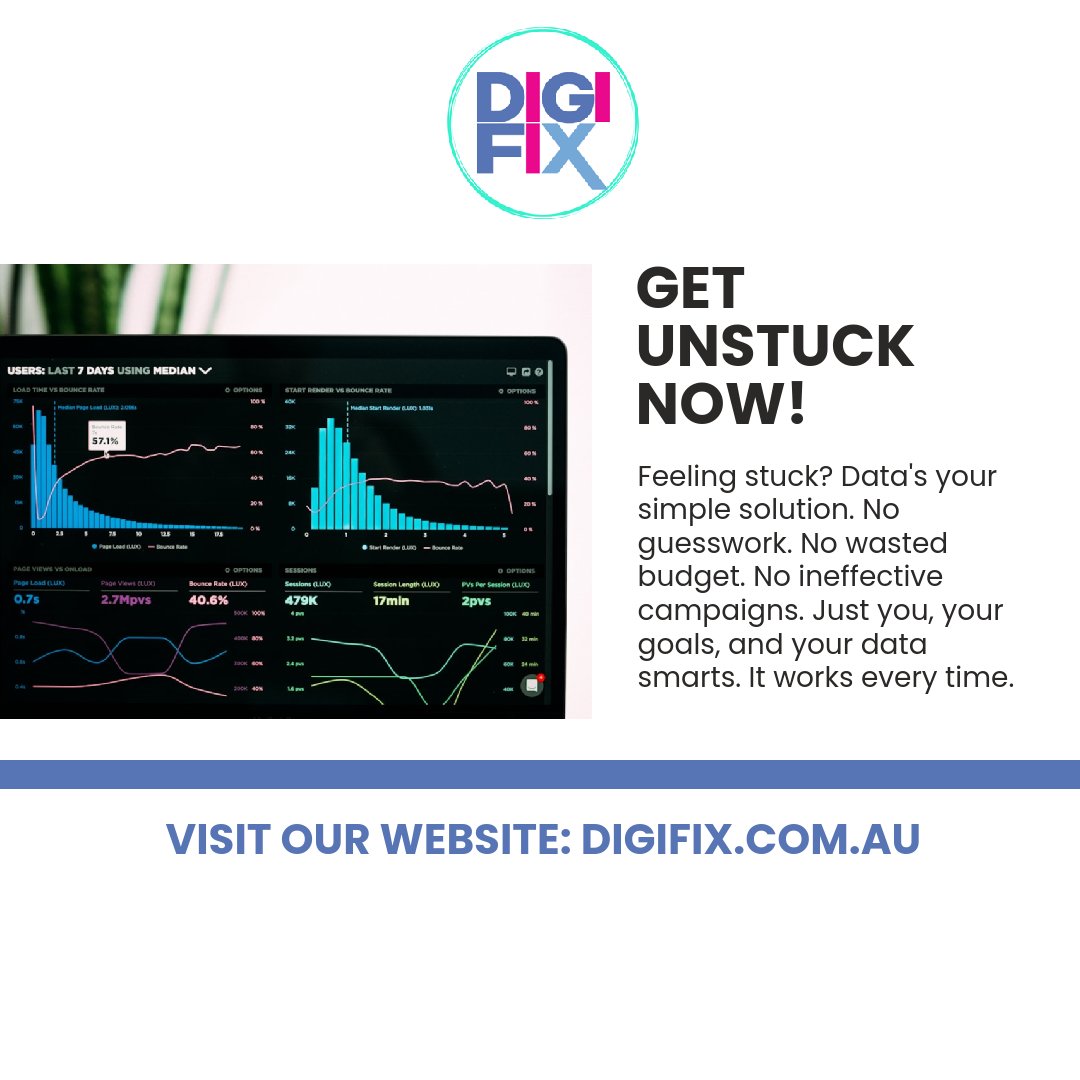 Harness the power of numbers to smash your digital marketing goals 📈🎯 No more shooting in the dark; let's turn data into your secret weapon! At Digifix, we're all about making data do the heavy lifting, so you don't have to. Visit our website: digifix.com.au and let's