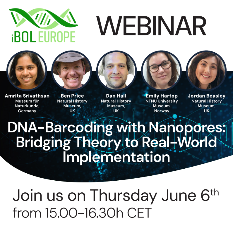 How to efficiently implement #ONT for #DNAbarcoding applications? Join our webinar on June 6th to hear useful tips and discuss with experts from the @iBOLEurope community!

iboleurope.org/june-6th-webin…