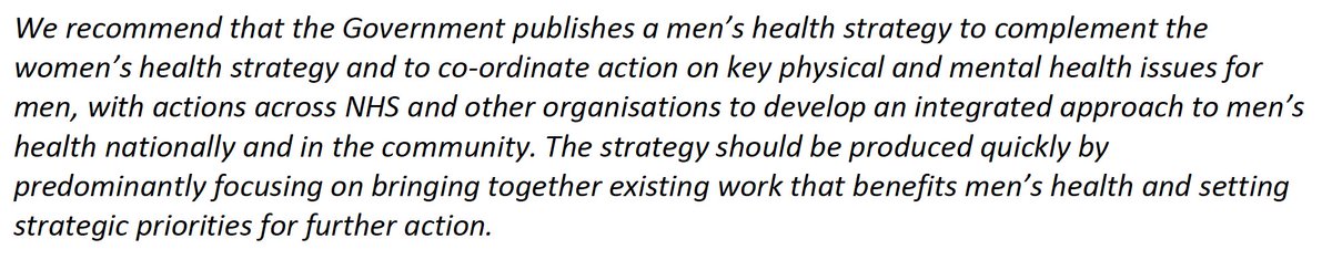 A letter bit.ly/3VhLoim has been published by the Health Select Committee on Men’s Health, which calls for a #MensHealthStrategy bit.ly/3yBHSXj @BrineMP @MensHealthForum @Globalmenhealth @MBCoalition @APGMenBoys @MovemberUK @MHULeeds