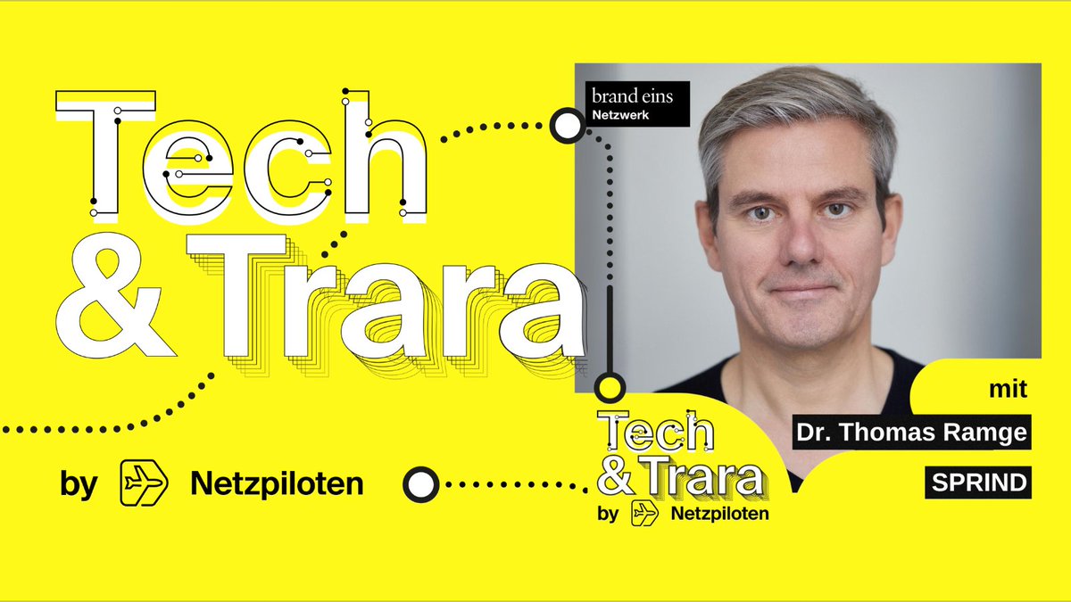 Tech und Trara (@techundtrara) on Twitter photo Gestern noch auf der #rp24, heute bei uns im Podcast!
Autor und Speaker @thomasramge von <a href="/SPRIND/">SPRIND, Federal Agency for Breakthrough Innovation</a> und <a href="/ECDigitalFuture/">Einstein Center Digital Future</a> hat uns bei #TechundTrara besucht, um über das Potenzial von Sprunginnovationen für die Menschheit zu sprechen!
Hier gehts zur Folge:
techundtrara.podigee.io/161 Gestern noch auf der #rp24, heute bei uns im Podcast!
Autor und Speaker @thomasramge von <a href="/SPRIND/">SPRIND, Federal Agency for Breakthrough Innovation</a> und <a href="/ECDigitalFuture/">Einstein Center Digital Future</a> hat uns bei #TechundTrara besucht, um über das Potenzial von Sprunginnovationen für die Menschheit zu sprechen!
Hier gehts zur Folge:
techundtrara.podigee.io/161
