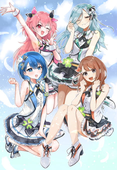 「blue hair clover」 illustration images(Latest)