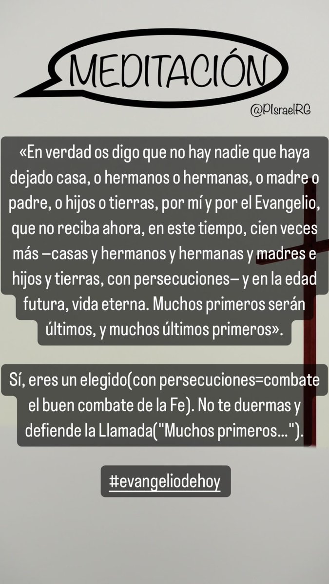 Meditación👇🏻🙏🏻.
#EvangelioDelDía 
#EvangelioDeHoy