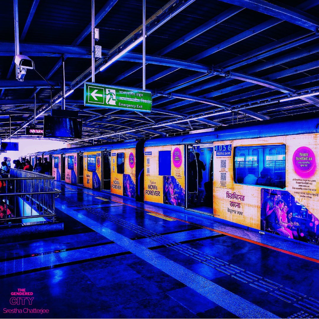 Thegenderedcty's tweet photo. We are grateful to our amazing co-leader @SresthaChatt26 for her #lenses and #viewpoints, we are sharing some of these #perspectives in #UrbanTransit (Metro). 
#Tranistbased #Flâneuse is our new favorite #terminology! #genderedcities #mobility https://t.co/LDeDXHp358
