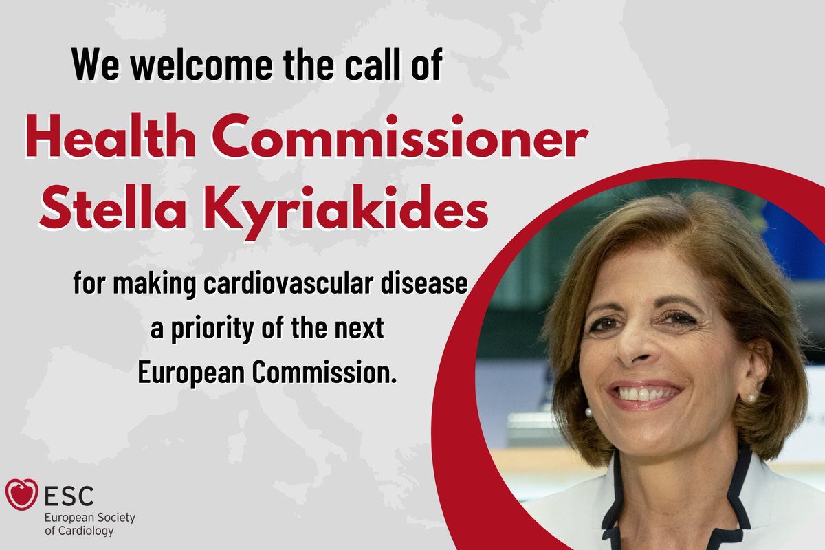 European Society of Cardiology (@escardio) on Twitter photo #CVD is the EU’s biggest killer, but there’s no plan to tackle it. Yet.
An #EU #CVHealth plan would bring public funding, education and policy that make #CVHealth a top priority. We welcome:
⏺️Health Commissioner <a href="/SKyriakidesEU/">Stella Kyriakides</a> call for putting it at the top of the EU's policy #CVD is the EU’s biggest killer, but there’s no plan to tackle it. Yet.
An #EU #CVHealth plan would bring public funding, education and policy that make #CVHealth a top priority. We welcome:
⏺️Health Commissioner <a href="/SKyriakidesEU/">Stella Kyriakides</a> call for putting it at the top of the EU's policy