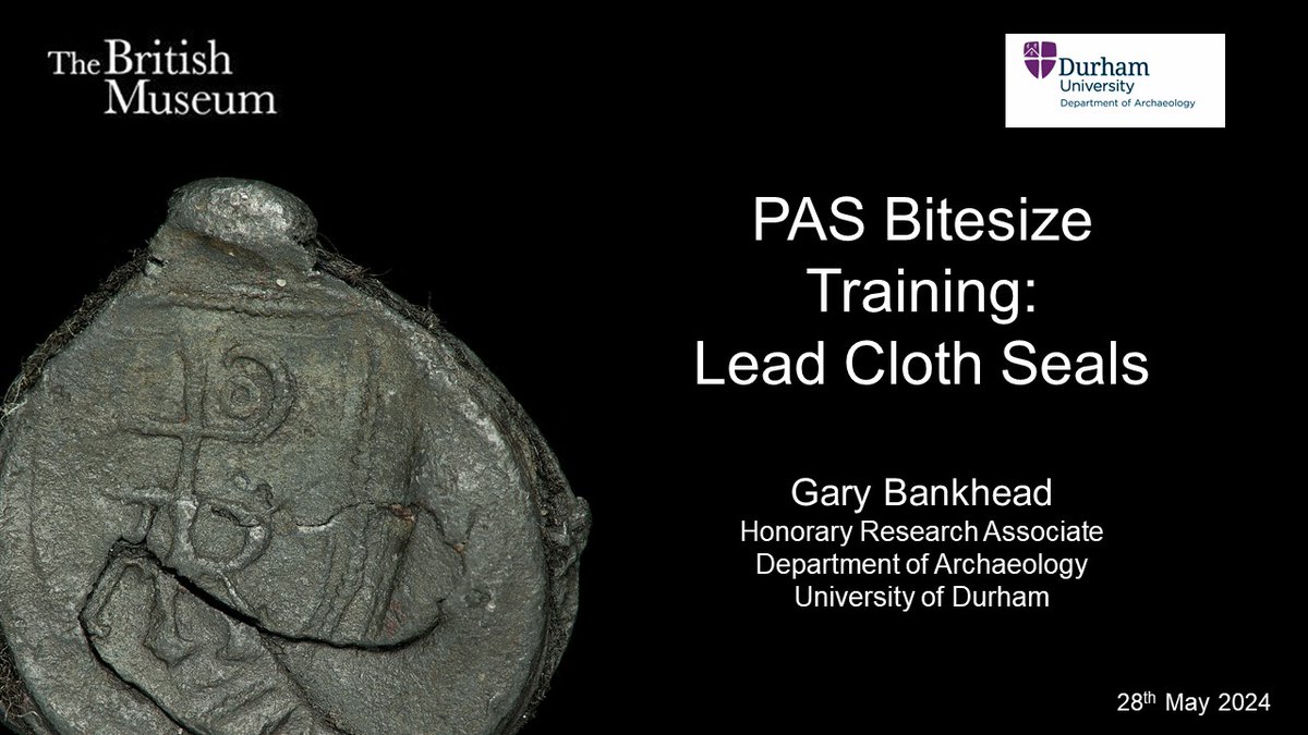 Really looking forward to giving today's online bitesize training session to the many @findsorguk FLO's, interns, volunteers and self recorders who dial in. Today it's all about the enigmatic lead cloth seal - an object type I'm particularly fond of.... 
diveintodurham.uk/publications.h…