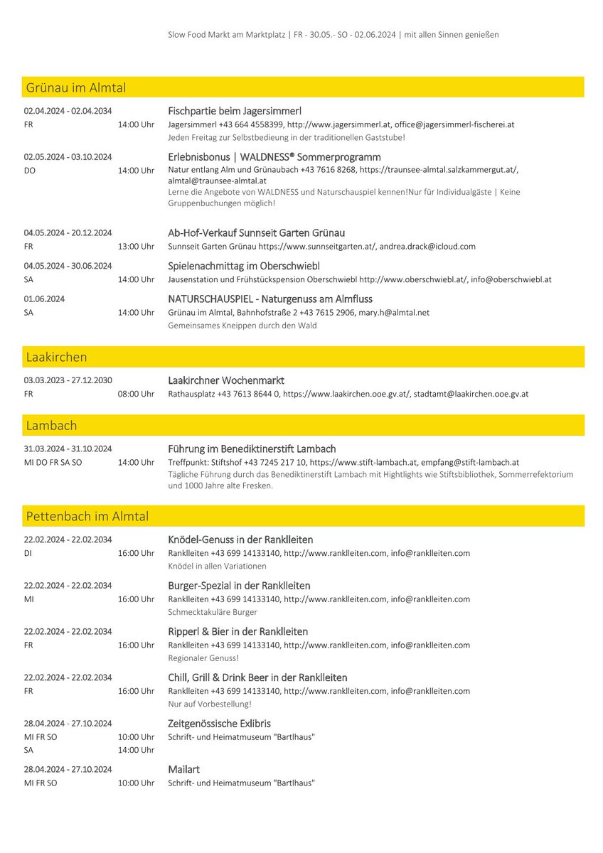 Veranstaltungen von 28.5. bis 3.6. in Gmunden und Umgebung. #gmunden #ferienwohnungenp2gmunden #traunsee #traunstein #gmundentraunsee #ferienwohnungenp2 #altmünster #ebensee #scharnstein #almtal #traunkirchen #vorchdorf #ferienregionalmtal #traunseealmtal #kulturhauptstadt