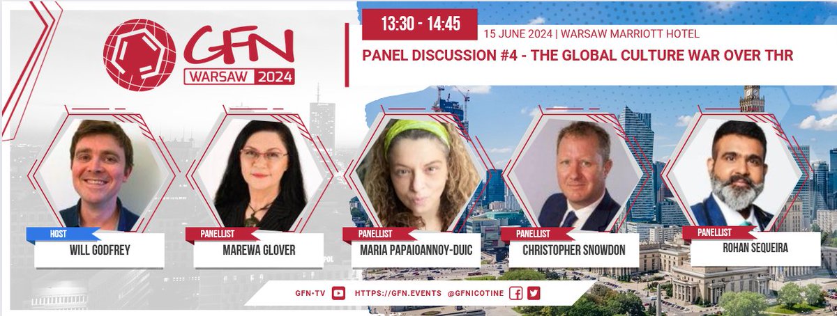 #GFN24 panel discussion 'The global culture war over THR' will take a deep dive into some of the trickiest topics in the THR world, including how we tackle misinformation and anti-THR tactics - you won't want to miss this!

Book your ticket to #GFN24👉gfn.events/registration/