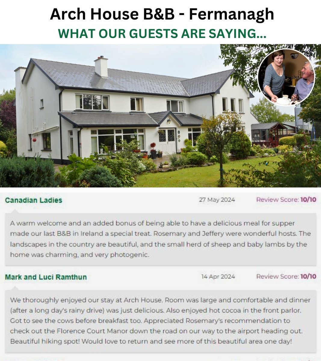 Arch House is a family-owned Bed and Breakfast offering excellent accommodation, a restaurant, comfort and service to guests. 📷
.
bandbireland.com/accommo.../266…
.
#BandBIreland #bnbexeperience #bookyourstay #fermanagh #discoverni