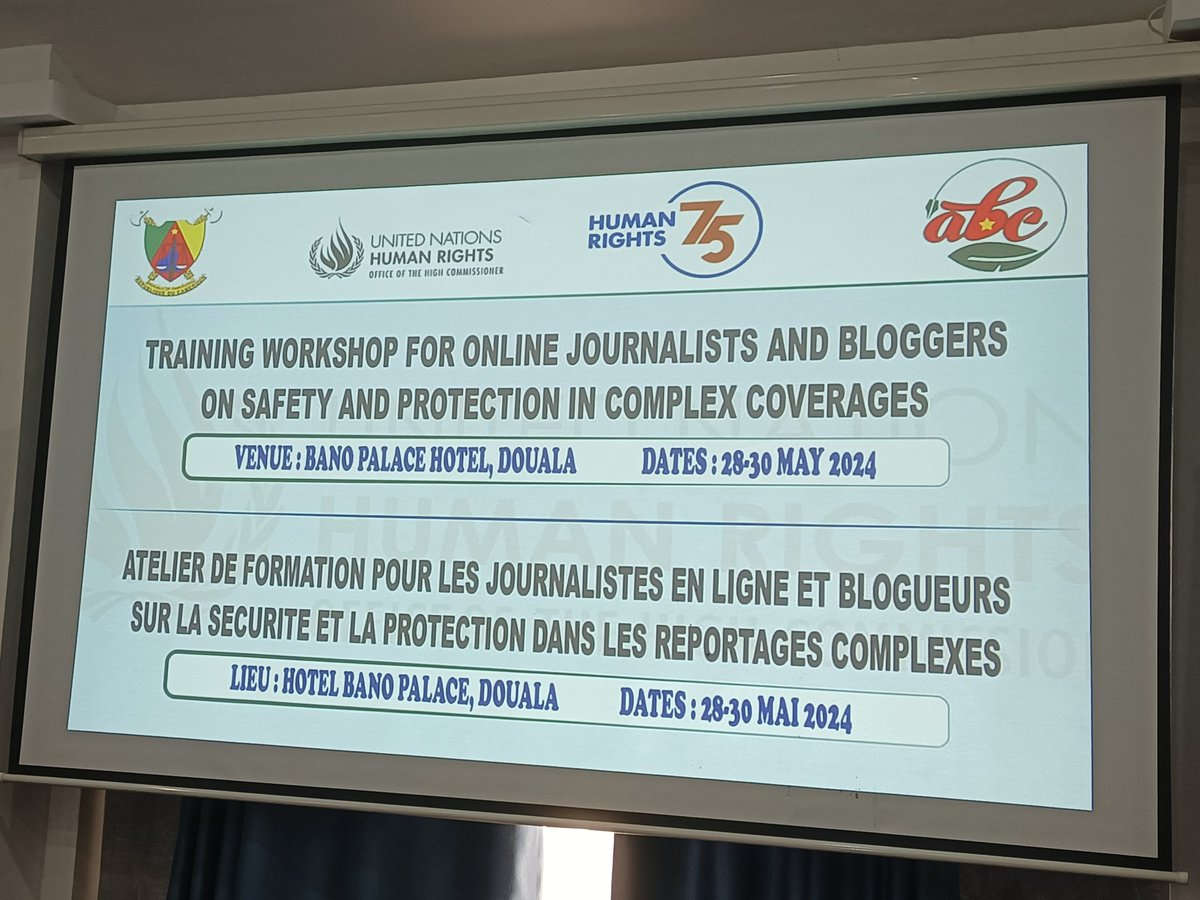 visartculture's tweet photo. Après un premier atelier sur la formation sur les droits de l'homme du 27 au 29 février à Ebolowa, nous sommes à Douala pour la suite de cet atelier qui porte sur la protection des journalistes dans les reportages dans les contextes complexes. 
#ABCHumanRights
@BloggersCM https://t.co/rRqFSEB52w