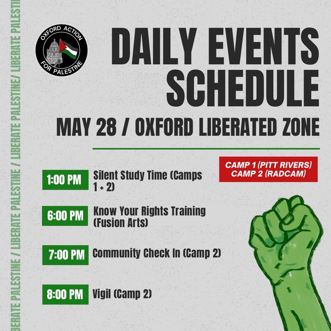 Oxford Action for Palestine tweet media
