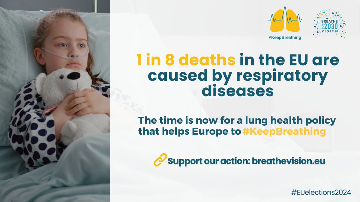 Lung diseases are one of the biggest killers. With more than 40 conditions, #respiratory diseases are debilitating, affecting lives and the economy, and leading to comorbidities. How can the EU ensure its citizens can #KeepBreathing ➡️bit.ly/3SMMa4x #Vote4Patients