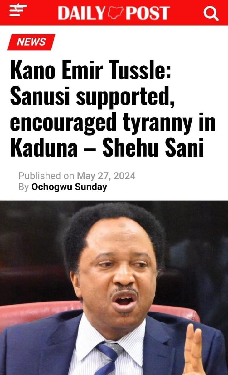 We all know this ..
He supported injustice in Kaduna state (Zazzau Emirate Council Kingship Tussle)..!!