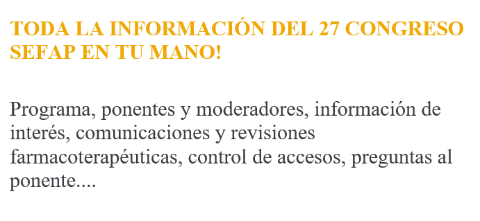 CongresoSEFAP's tweet photo. Como novedad este año en el #27CongresoSEFAP que se celebrará en @palco_gi #Girona dispondremos de una APP con toda la información relevante para el #Congreso con la finalidad de contribuir a la #Sostenibilidad. APP disponible en https://t.co/cVN6EqCc0M #PotenciarRolClinicoFAP https://t.co/TtMW7tMlWs