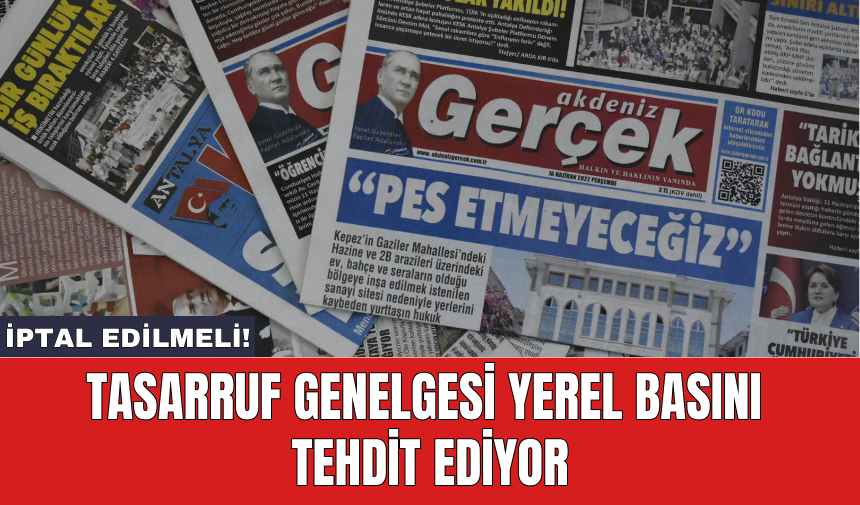 ⚡  Tasarruf Genelgesi yerel basını tehdit ediyor: Tasarruf Genelgesi, yerel basını tehdit ediyor. Yerel gazetelerin gelir kaynaklarındaki düşüş, sektörün geleceğini tehlikeye sokuyor. dlvr.it/T7VC0r #GÜNDEMANTALYA