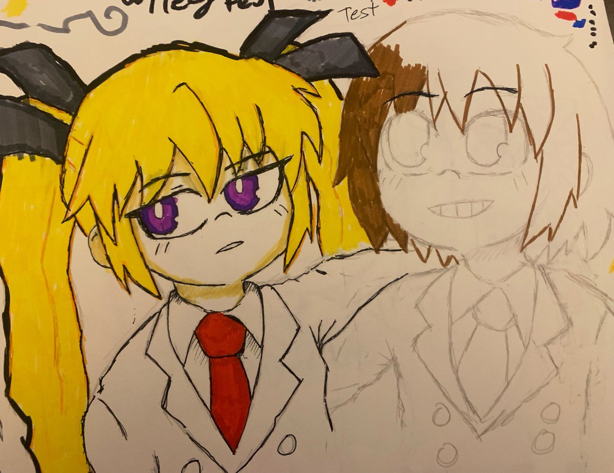 W.i.p i found my old drawing of yasuna and sonya 🥸#キルミーベイベー #k_m_baby