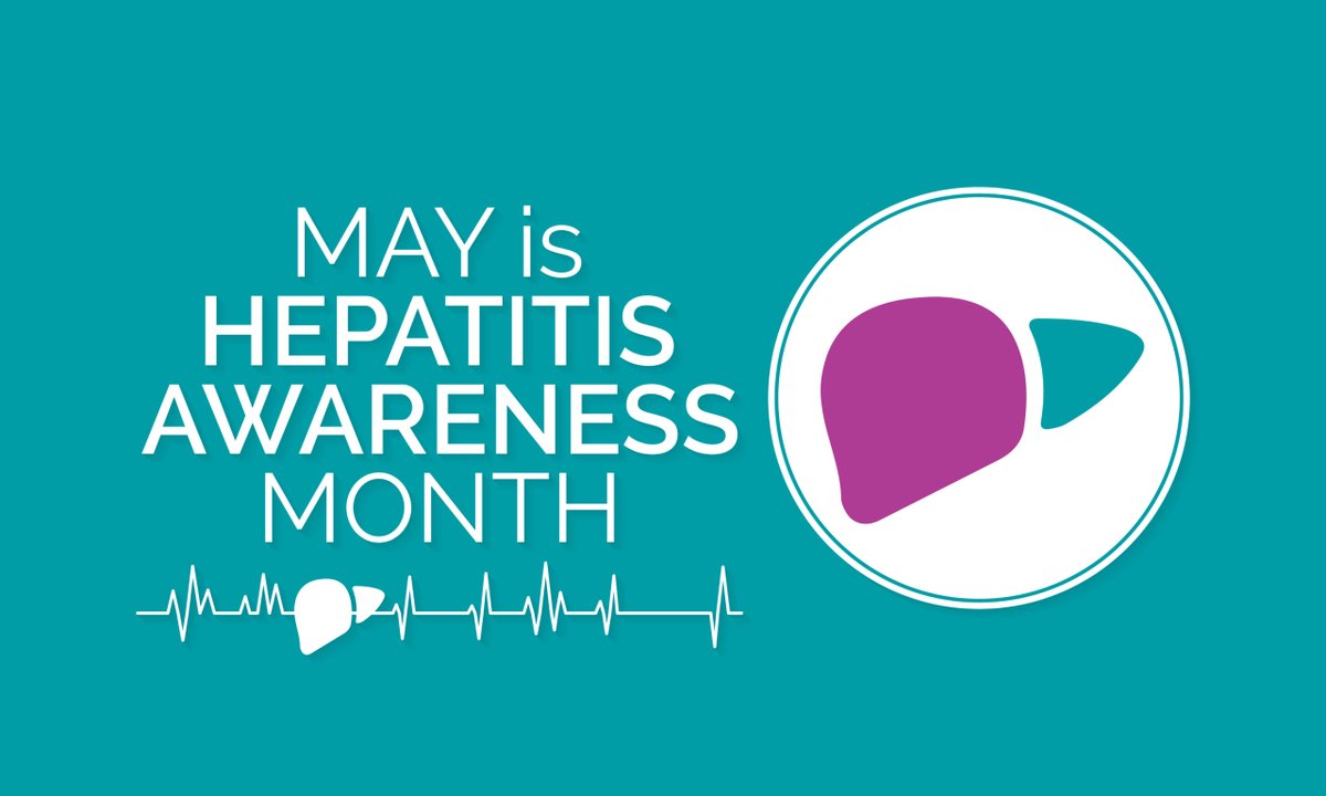 🟡 May is Hepatitis Awareness Month! 🟡 
Let's join forces to educate, prevent, and fight hepatitis. Early detection and treatment can save live.
Get tested, get vaccinated, and spread the word! 
#HepatitisAwarenessMonth #LiverHealth #GetTested #Vaccinate