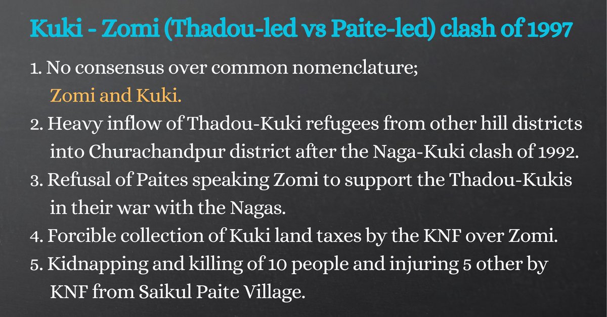 Although 1997 is nearly 27 years ago and the matter has been settled by both the warring parties by feasting on beef and pork, there is still simmering tension, mutual suspicion, mistrust etc. There is still conflict in political aspirations, demands and in nomenclature too.