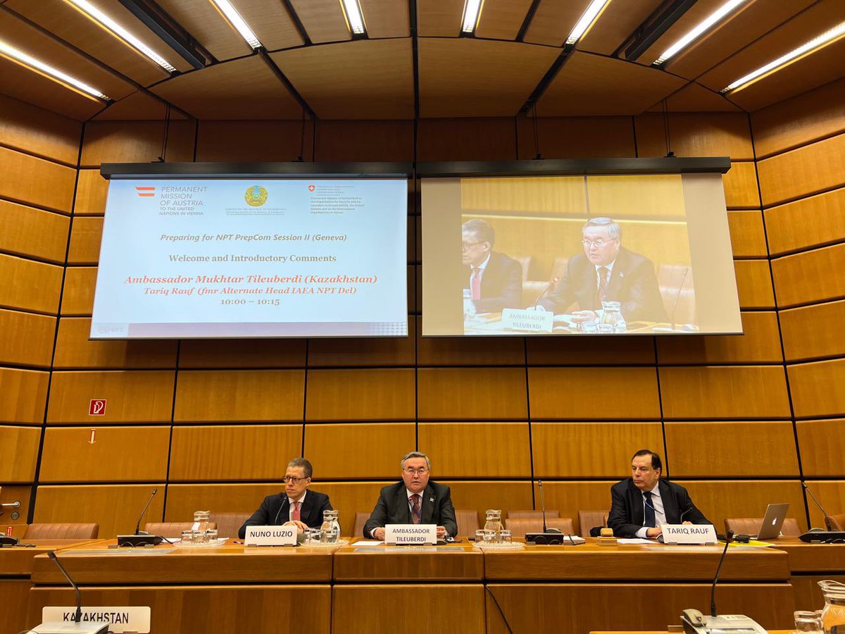 We started today’s Workshop to prepare for PrepCom Session II (#Geneva) for 11 #NPT Review Conference. Thanks to @alexanderkmentt and @SwissAmbIAEA for co-organizing this event