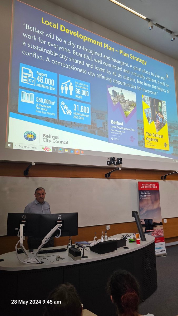 And we're off!

Our #MakingSpaceforNature conference opens with Principal Planning Officer Dermot O'Kane who's outlining Belfast's vision for a resurgent city and outlining measures the LDP will take inc. next steps to review SLNCIs but need for plan to balance Belfasts needs.