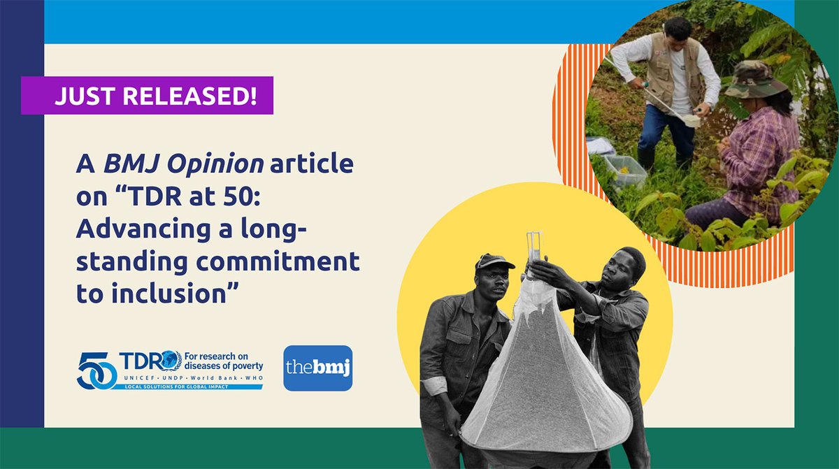 📣Published today in @bmj_latest: a reflection on how TDR has been advancing inclusive internationalism in health research as a core value that informs how we address infectious diseases of poverty. Read the article here: bmj.com/content/385/bm…