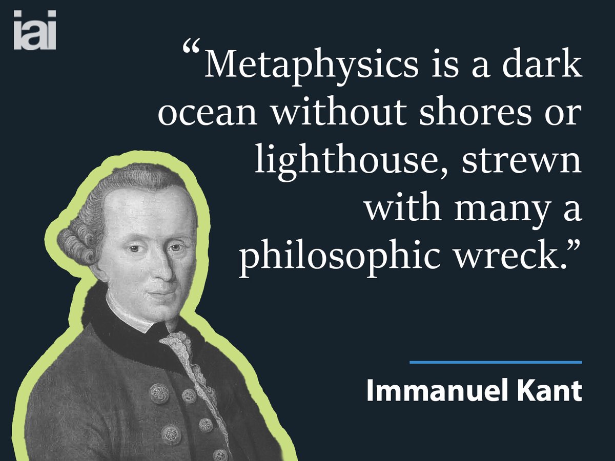 'Metaphysics is a dark ocean without shores or lighthouse, strewn with many a philosophic wreck.' - Immanuel Kant Follow us for your daily dose of philosophy 💭 #QuoteOfTheDay #Quotes #Kant