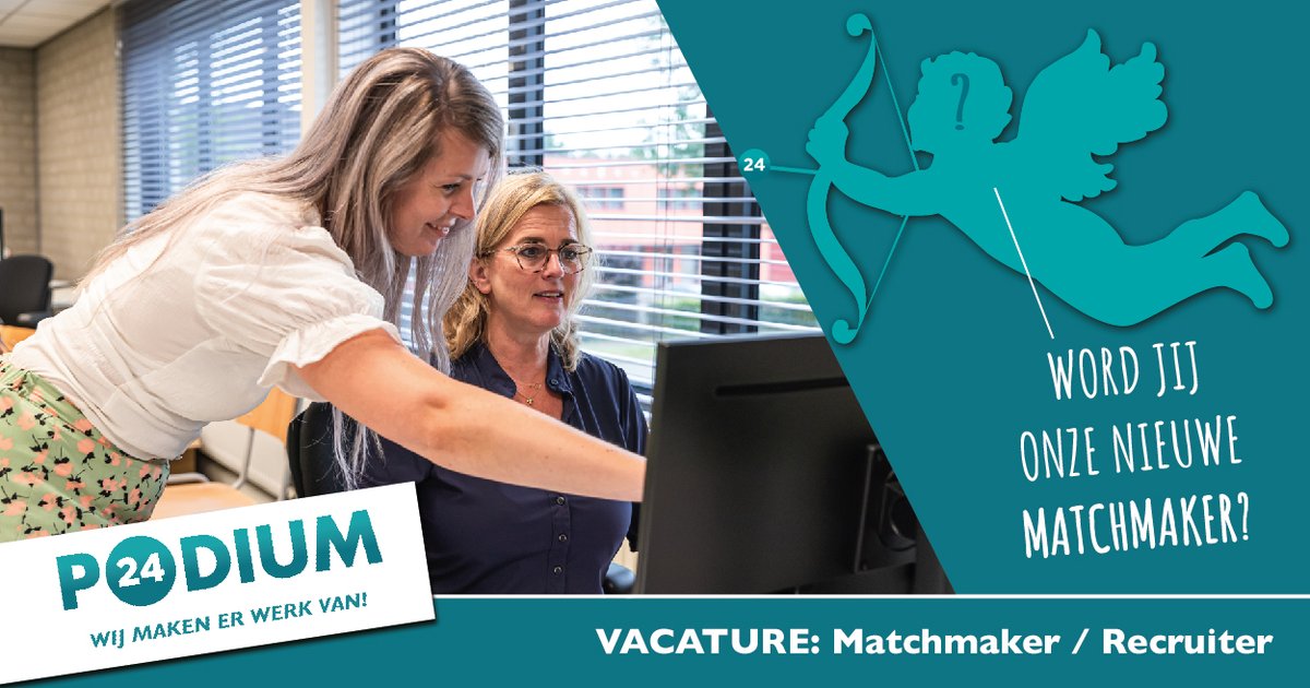 VACATURE! Kom jij het team van Podium24 versterken? Wij zoeken een Matchmaker / Recruiter! Benieuwd wat we precies onder een Matchmaker verstaan? 👉podium24.nl/nieuws/vacatur…