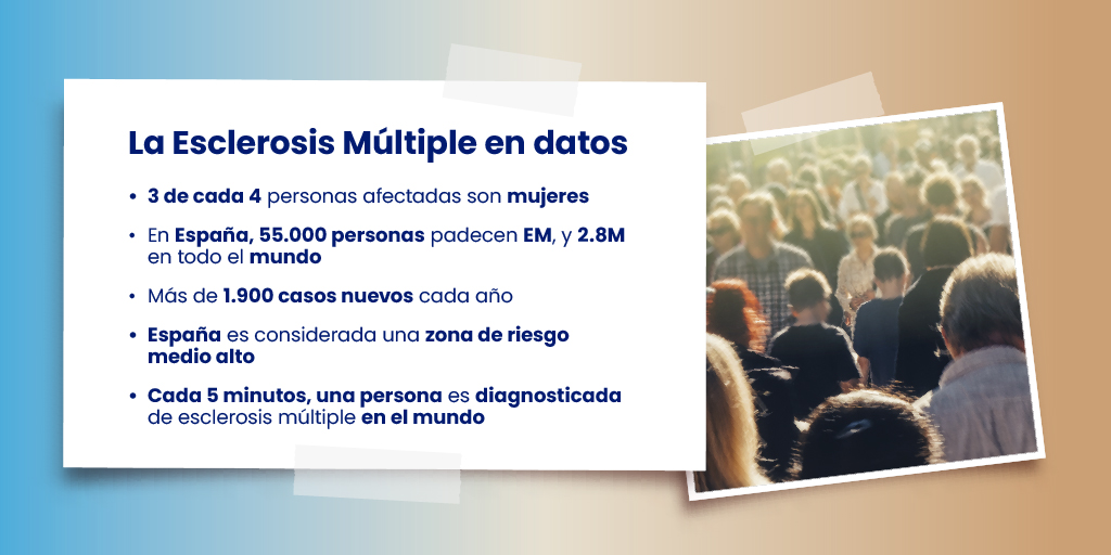 ❗Estos son algunos de los datos más relevantes sobre la incidencia de la Esclerosis Múltiple.

🌍 La frecuencia de la enfermedad ha aumentado progresivamente a lo largo de las últimas décadas, especialmente en mujeres.