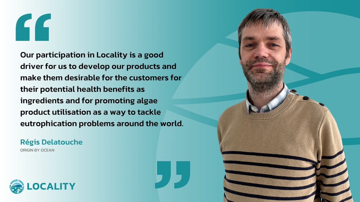 Régis Delatouche from @origin_by leads the research and development activities for the development of a sustainable biorefinery concept that can extract multiple ingredients from brown algae and refine them as purified products for food, cosmetics & materials.

#LocalityAlgae