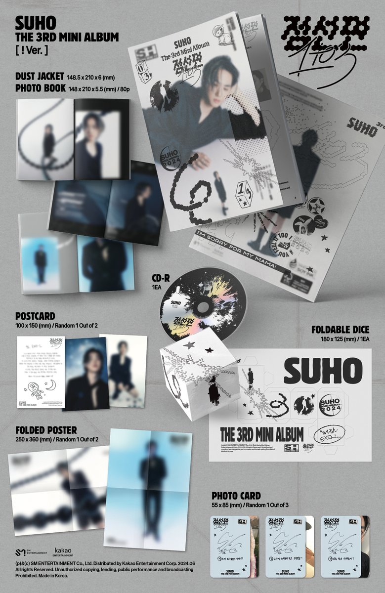 SUHO 수호 The 3rd Mini Album 【점선면 (1 to 3)】 : Album Details (! Ver.) YES24 ➫ bit.ly/4bCSF2a Hottracks ➫ bit.ly/3wRIBTC Aladin ➫ bit.ly/3yCjO6y SMTOWN&STORE ➫ bit.ly/4dXtc4L Album pre-order ➫ suho.lnk.to/1to3 #SUHO #수호 #EXO