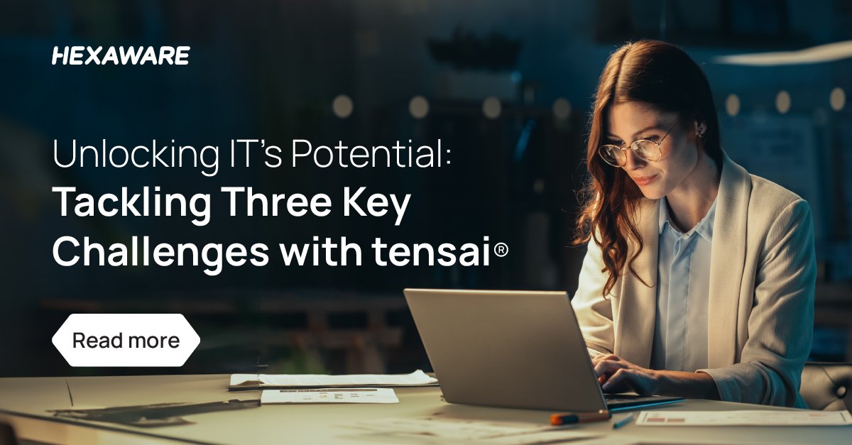 Discover IT's top challenges and how #tensai® addresses them. Ready to reshape your IT landscape? Dive into our #blog for insights! bit.ly/3wQeYlK
#ITTransformation #TechSolutions #AIOps #GenAI #AI