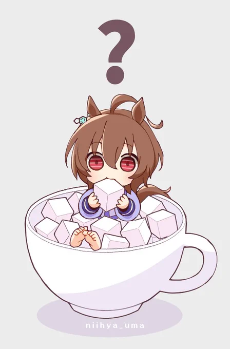 角砂糖を直でいくタキオンさん 