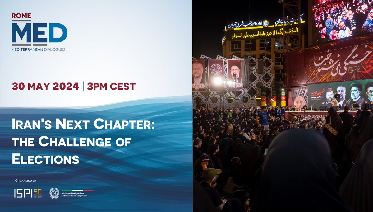 🗓️ Live 30 May, 3-3:45pm CEST '#Iran’s Next Chapter: the Challenge of Elections' With: @HamidRezaAz, @SWPBerlin; @barbaraslavin1, @StimsonCenter; @SerraMattia, ISPI Join here: bit.ly/3UZ94qz
