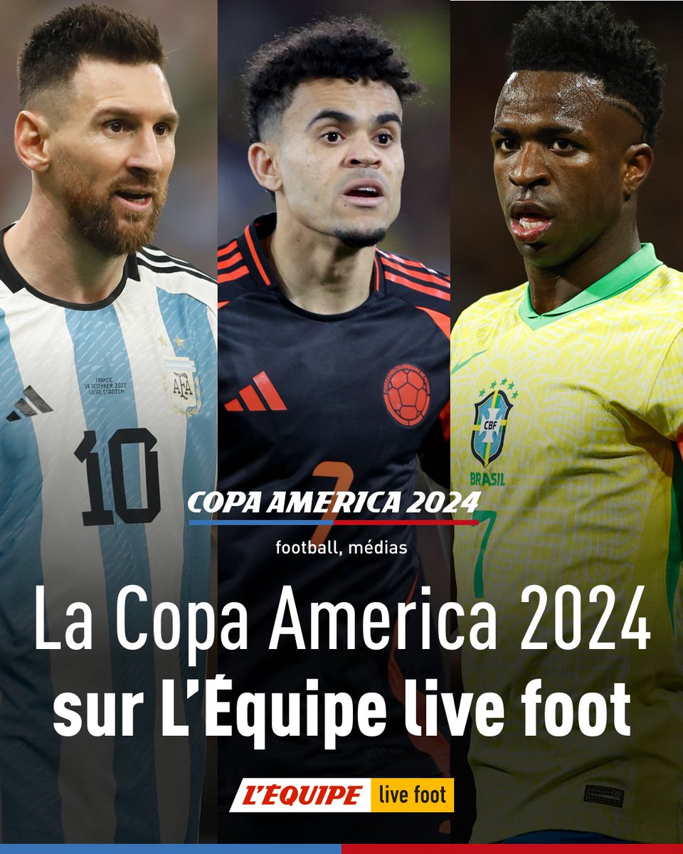 L'Équipe Live Foot, nouvelle chaîne numérique de L'Équipe, diffusera la Copa America > ow.ly/hICf50RXPns