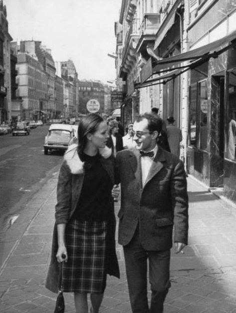 Anna Karina and Jean-Luc Godard.