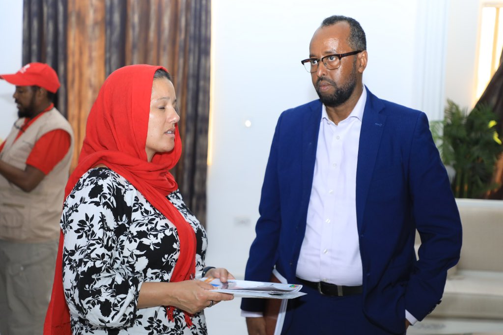 It was historic visit to welcome Baidoa @SavetheChildren International CEO Inger Ashing @SaveCEO_Intl. @SaveChildrenSO is providing essential service to our most vulnerable members of our community including #women and #children.