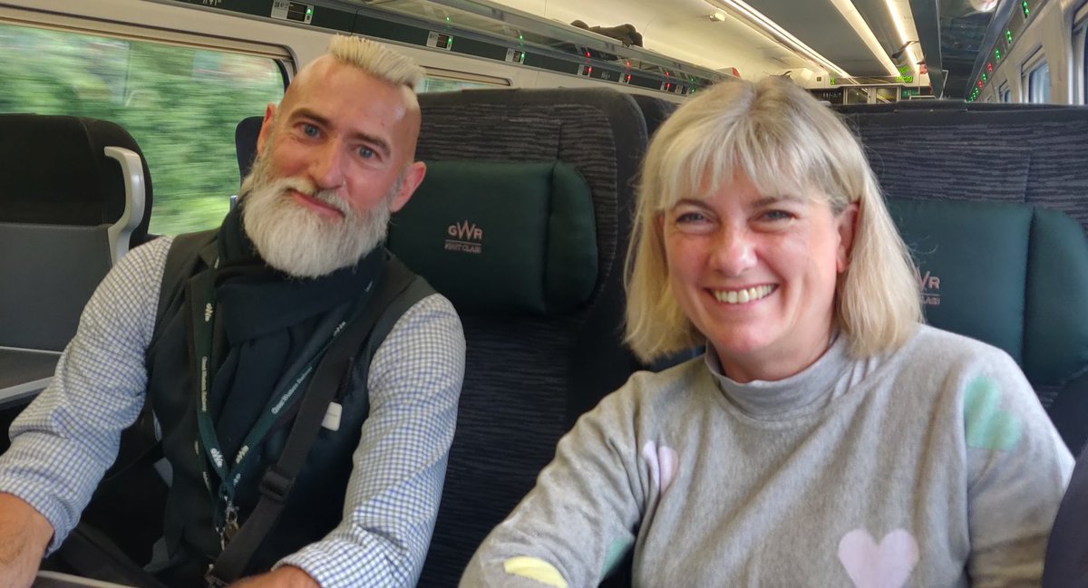 Mikey: a joyful, jovial GWR train manager on the 09:04 Paddington to Plymouth line this morning. Just the sort of staff member to get a passenger's journey off to a good start! <a href="/GWRHelp/">GWR</a>