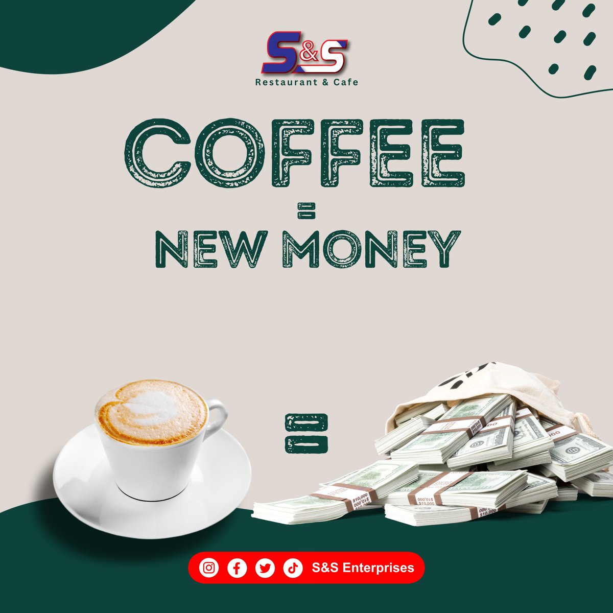 s_supermarkets's tweet photo. Coffee = New Money
Comment below if you Agree!
#SandS #SandSSupermarket #SandSRestaurant #SandSSaloon #SandSWashingBay #SandSInternetcafe #SandSAgencyBanking #SandSAirtelFranchise
Solomon Kirya National ID Tayebwa Anita #teens https://t.co/42xLrt6l1n