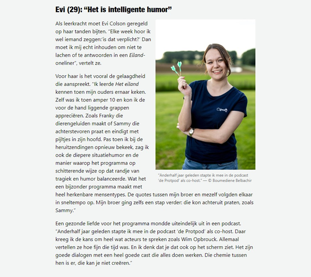 protpod's tweet photo. Evi staat op de website, man!
@evicolson
#heteiland #protpod https://t.co/X6lXosd6VM