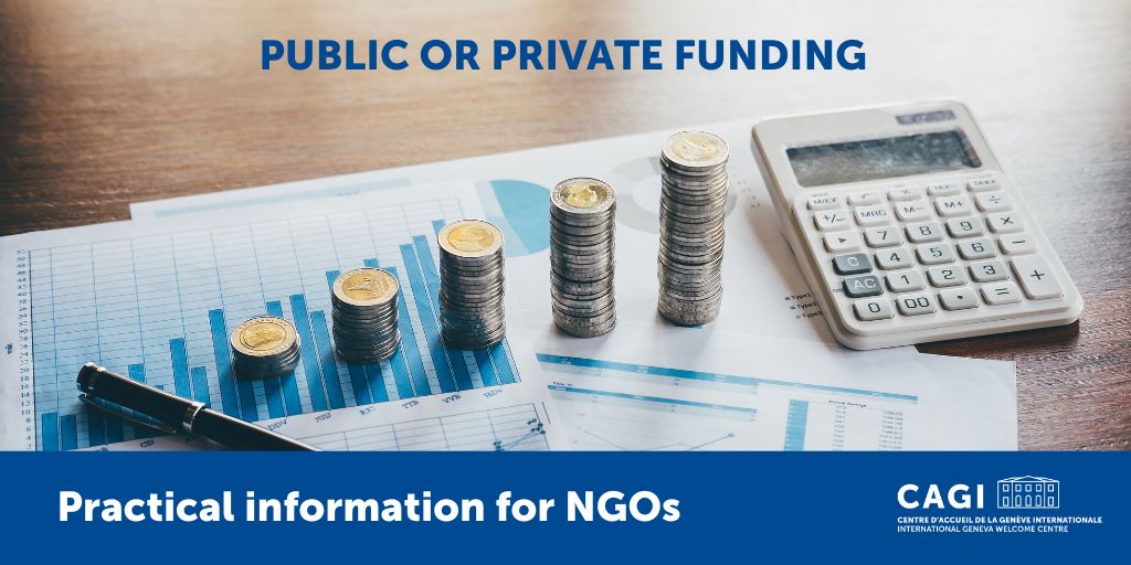 Are you looking for public or private #funding for your Geneva-based #NGO? ➡️Find practical & useful information about funding sources ➡ Access the presentations of the State of Geneva International Solidarity Service and @SwissFdns 🔗cagi.ch/en/practical-i…