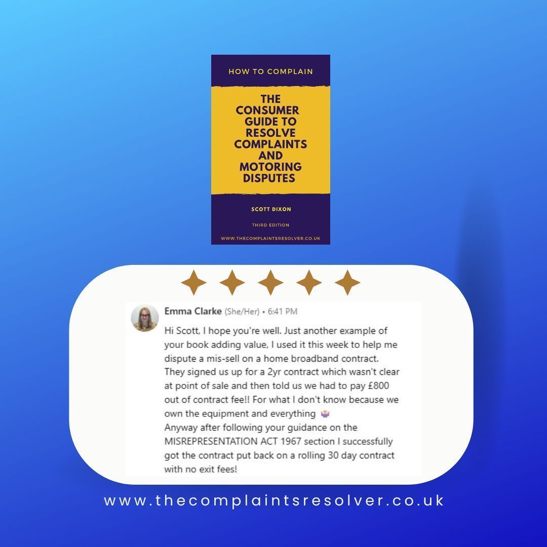 My book doesn't just cover faulty cars - there's over 30 chapters with some cracking & unusual wins. I'm past 50 5* reviews on Amazon - my knowledge isn't common knowledge!
buff.ly/403l5w1
#consumerrights #moneysavingtips #complaints #consumerprotection #WinWithScott