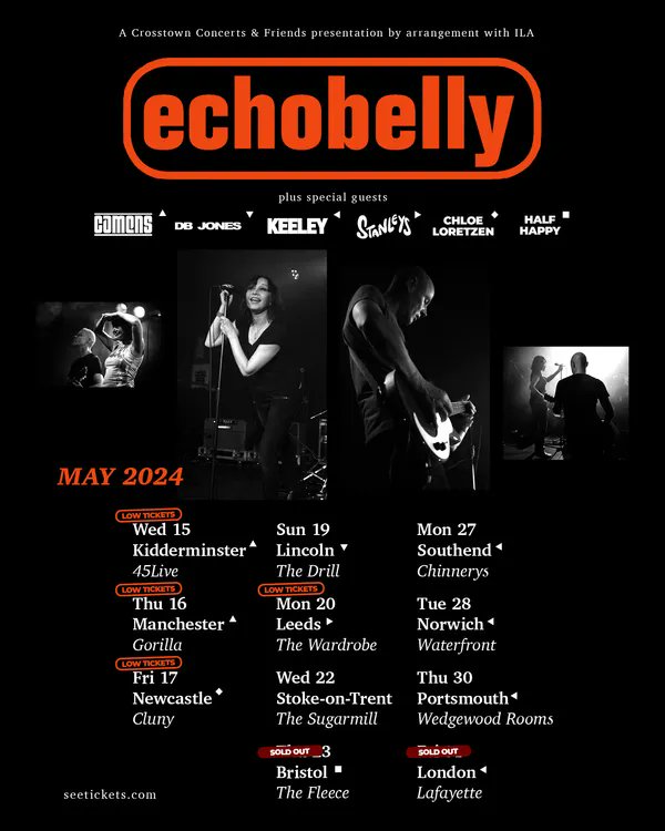 Norwich! Tonight you've got @RealEchobelly Echobelly at @WaterfrontNR1 - head here for tickets >> allgigs.co.uk/view/artist/21…